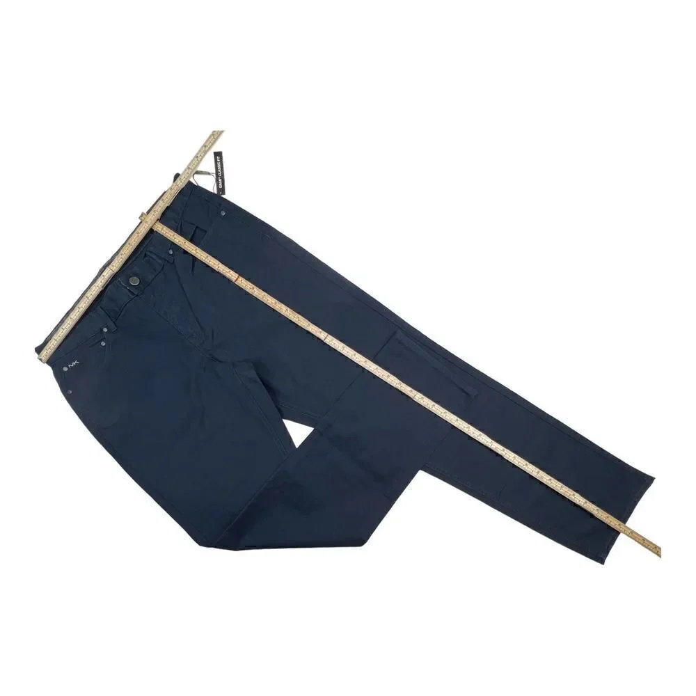New Michael Kors Men US 34x32 Midnight Blue Pants Grant Classic Fit Slim